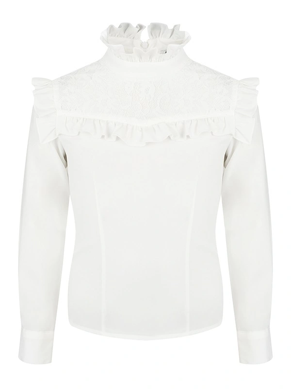 Блузка с кокеткой из кружева Блузка с кокеткой из кружева