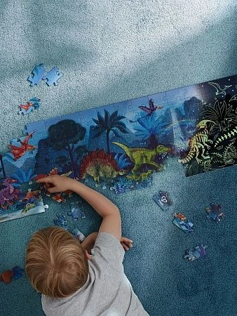 HAPE Пазл для детей &quot;Динозавры&quot;, светящийся в темноте, 200 элементов, 150 см