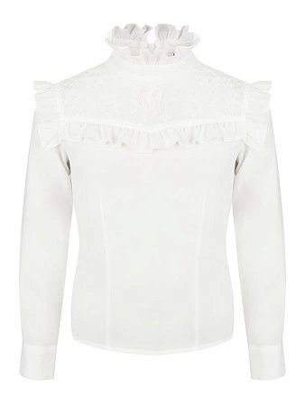 Alessandro Borelli Блузка с кокеткой из кружева