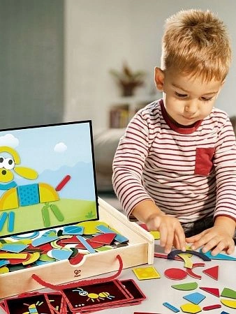 HAPE Магнитный конструктор в коробке &quot;Веселый художник&quot;, 91 элемент
