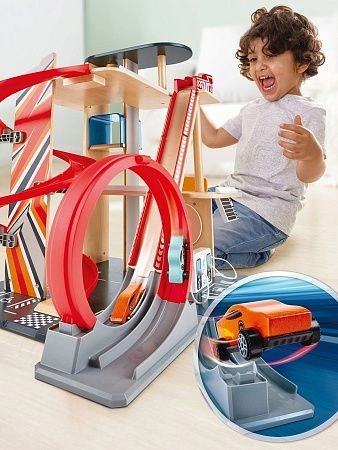 HAPE Деревянная многоуровневая автостоянка Гараж для трюков