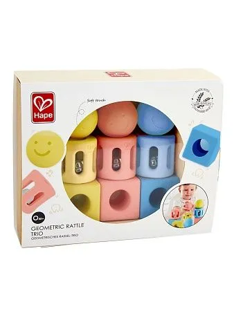 HAPE Игрушка для малышей конструктор - погремушка &quot;Улыбка&quot;, 9 предметов