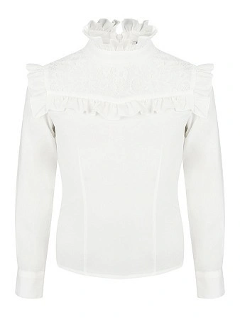 Alessandro Borelli Блузка с кокеткой из кружева