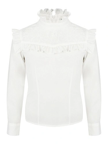 Alessandro Borelli Блузка с кокеткой из кружева Alessandro Borelli Блузка с кокеткой из кружева