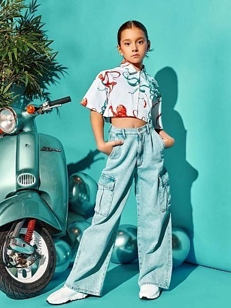 Alessandro Borelli Брюки джинсовые палаццо