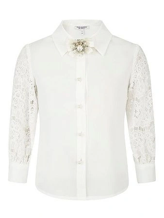 Alessandro Borelli Блузка с кружевными рукавами 3/4