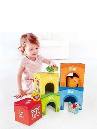 HAPE Игрушка Кубики-пирамида Башня Дружбы