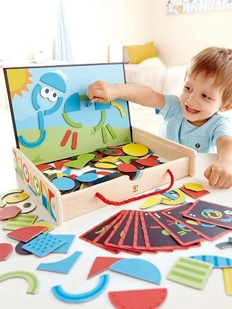 HAPE Магнитный конструктор в коробке &quot;Веселый художник&quot;, 91 элемент