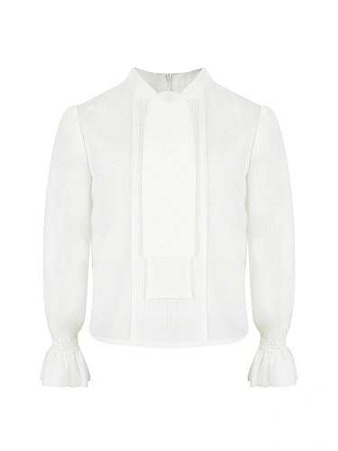Alessandro Borelli Блузка с бантом и пышными рукавами Alessandro Borelli Блузка с бантом и пышными рукавами