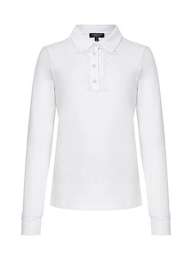 Alessandro Borelli Блузка трикотажная с кружевом по планке Alessandro Borelli Блузка трикотажная с кружевом по планке