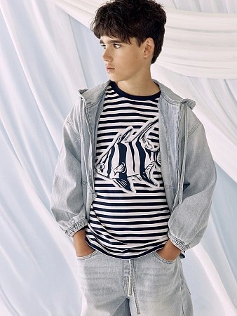 Alessandro Borelli Бомбер деним для мальчика