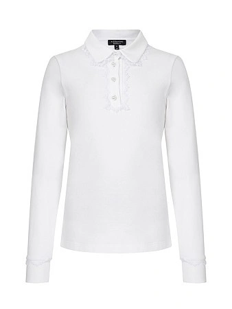 Alessandro Borelli Блузка трикотажная с кружевом по планке