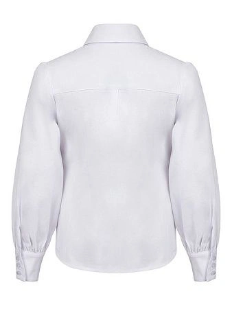 Alessandro Borelli Блузка из хлопка с объемным рукавом, съемный бант