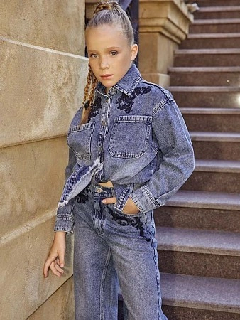 Alessandro Borelli Рубашка джинсовая для девочки