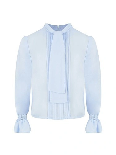 Alessandro Borelli Блузка с бантом и пышными рукавами Alessandro Borelli Блузка с бантом и пышными рукавами