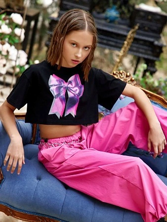 Alessandro Borelli Футболка укороченная для девочки