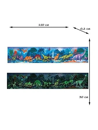 HAPE Пазл для детей &quot;Динозавры&quot;, светящийся в темноте, 200 элементов, 150 см