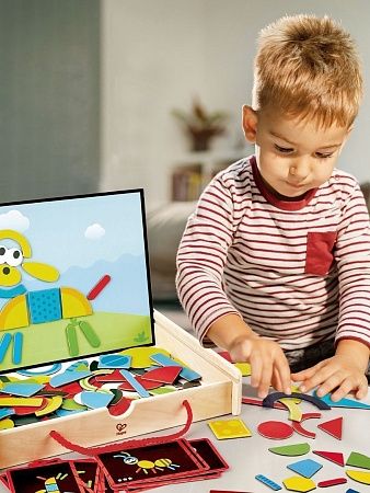 HAPE Магнитный конструктор в коробке "Веселый художник", 91 элемент