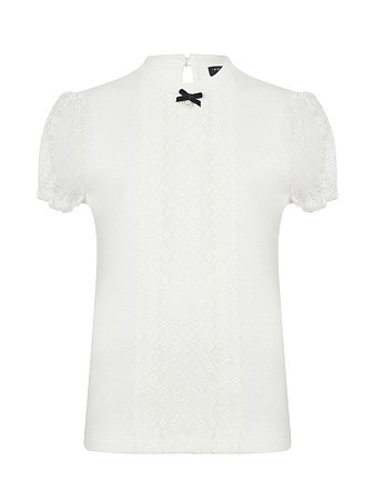 Alessandro Borelli Блузка трикотажная с кружевом по полочке