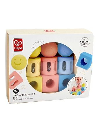 HAPE Игрушка для малышей конструктор - погремушка "Улыбка", 9 предметов