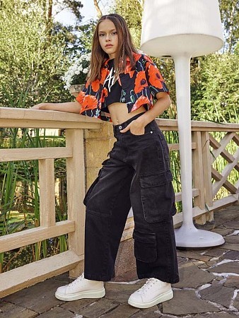 Alessandro Borelli Джинсы - карго для девочки