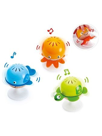 HAPE Игрушки для малышей набор погремушек "Морские друзья", 3 предмета