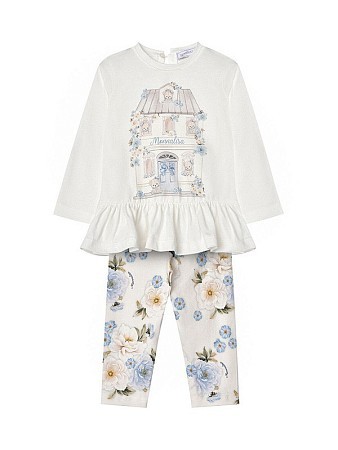 Monnalisa Набор: футболка-туника + брюки (лосины