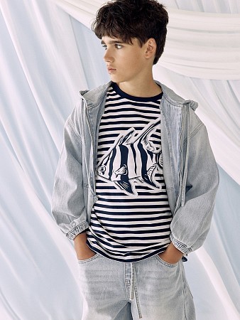 Alessandro Borelli Бомбер деним для мальчика