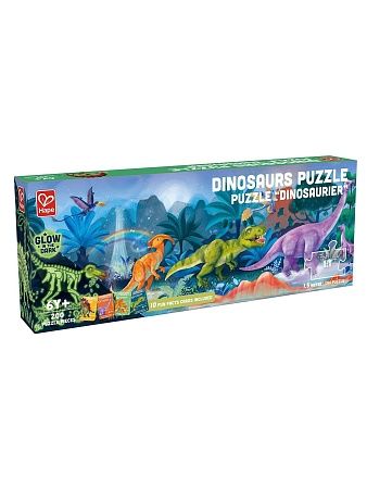 HAPE Пазл для детей "Динозавры", светящийся в темноте, 200 элементов, 150 см