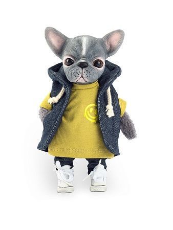 I LOVE TO PLAY Мягкая игрушка французский бульдог Грей