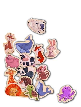 HAPE Игровой набор "Магнитные животные", 30 элементов, серия "Зверики",