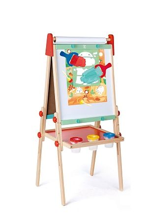 HAPE Развивающий детский игровой набор для рисования губкой и валиками по трафаретам