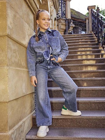 Alessandro Borelli Рубашка джинсовая для девочки